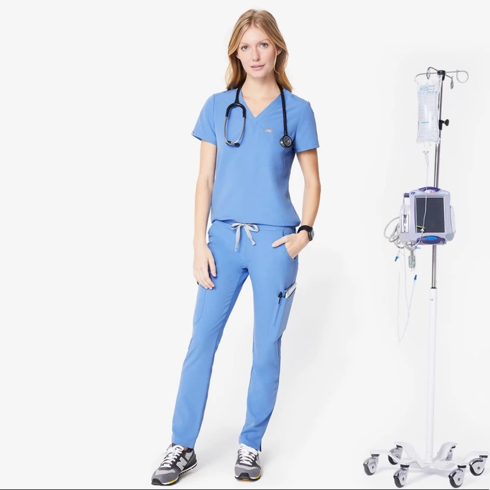 *FIGS* Yola skinny scrub pants - Ceil blue ❄️